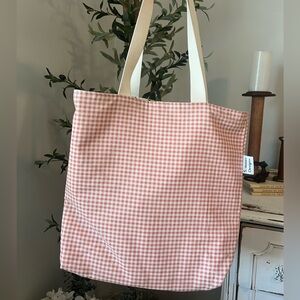 Gingham Pink Tote Bag